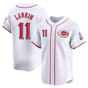 White Limited Barry Larkin Men's Cincinnati Reds Home Jersey