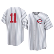 White Replica Barry Larkin Men's Cincinnati Reds 2022 Field Of Dreams Jersey